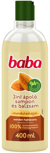 Baba 2in1 sampon és balzsam minden hajtípusra mandulaolajjal 400 ml