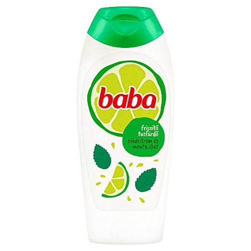 Baba frissítő tusfürdő zöldcitrom és menta illattal 400 ml