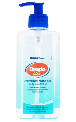 BradoLife kézfertőtlenítő gél 500ml