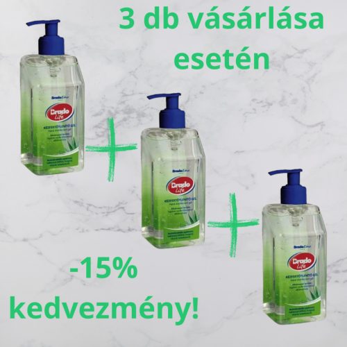 BradoLife kézfertőtlenítő gél aloe vera illattal 500ml