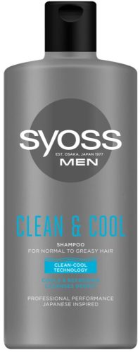 Syoss Men Clean & Cool sampon normál és zsírosodásra hajlamos hajra 440ml