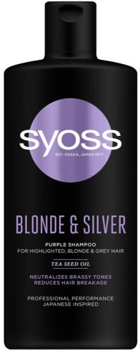 Syoss Blonde & Silver hamvasító sampon melírozott, szőke és ősz hajra 440ml