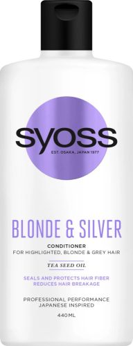 Syoss Blonde & Silver hamvasító balzsam melírozott, szőke és ősz hajra 440ml