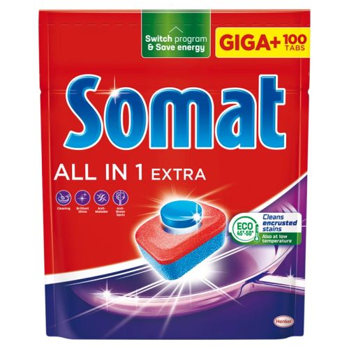 Somat All in 1 Extra gépi mosogatótabletta 100db/1660g