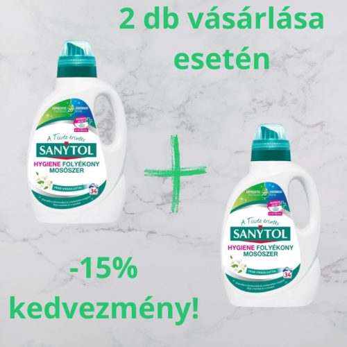 Sanytol Hygiene folyékony mosószer 1700ml/34 mosás