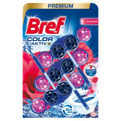 Bref Color Aktiv+ Flower WC frissítő 3x50g