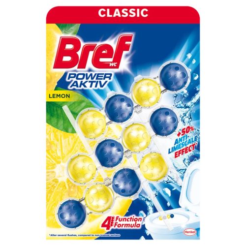 Bref Power Aktiv Lemon WC frissítő 3x50g