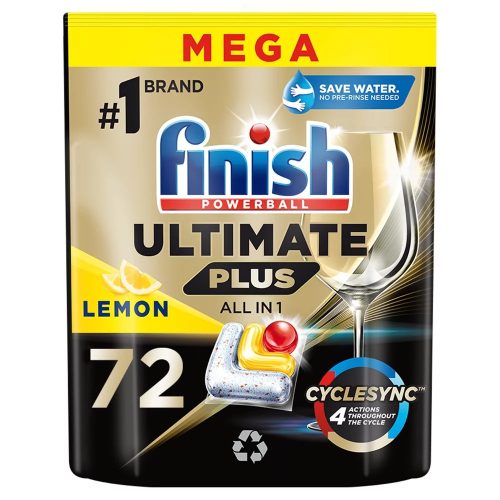 Finish Powerball Ultimate Plus All in 1 Lemon mosogatógép kapszula 72db/878g