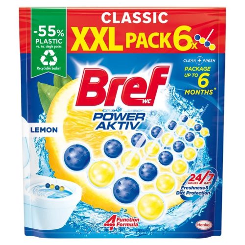 Bref Power Aktiv Lemon WC frissítő 6x50g