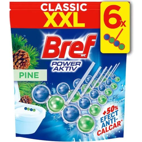 Bref Power Aktiv Pine WC frissítő 6x50g