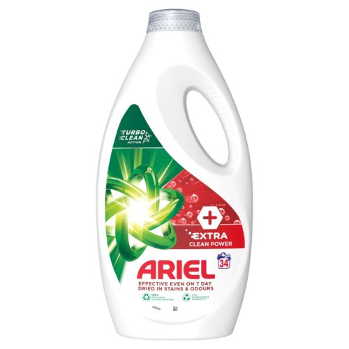 Ariel +Extra Clean Power folyékony mosószer 1700ml/34 mosás