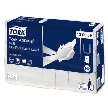   Tork 130289 Xpress Soft Multifold kéztörlő, Advanced, 2 rét., Z hajtogatott 21x180 lap
