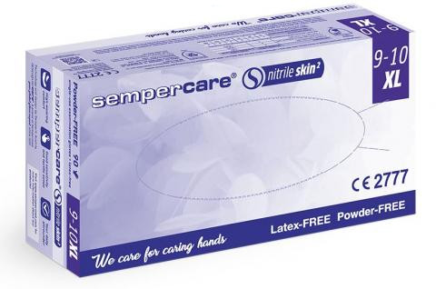 Sempercare Skin2 kék nitril kesztyű 180db XL méret